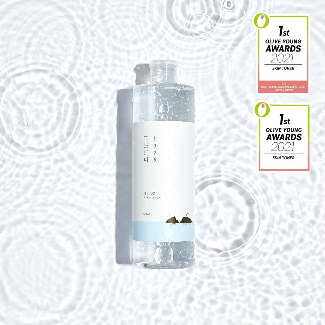 Korea's No.1 beauty awards winner! Round Lab 1025 Dokdo toner, birch juice moisturizing sunscreen and mugwort calming cream and more.